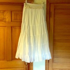Motherhood Maternity White maternity maxi skirt